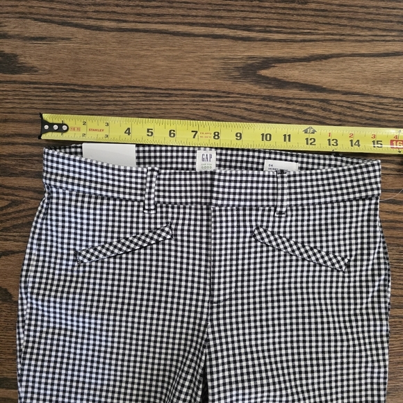NWT GAP Skinny Ankle Checkered Mid Rise Stretch Pants Size 4 - Picture 5 of 7